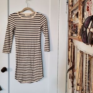 Stripped Fitted Mini Dress